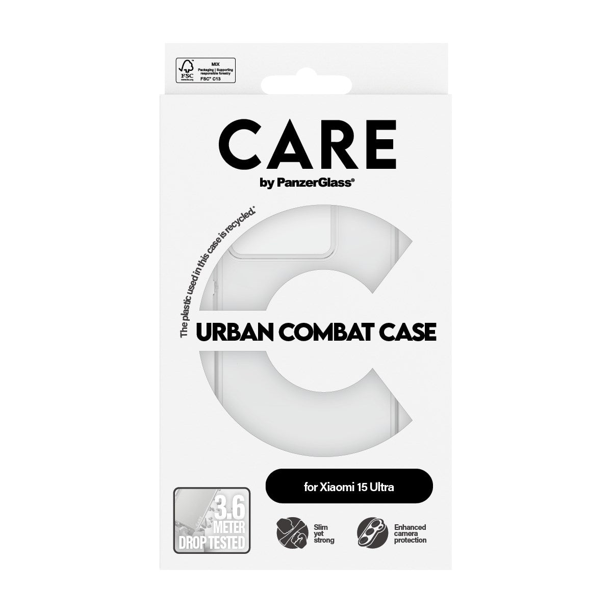 CARE by PanzerGlass® Flagship Case Transparent Urban Combat w. Clear Frame Xiaomi 15 Ultra